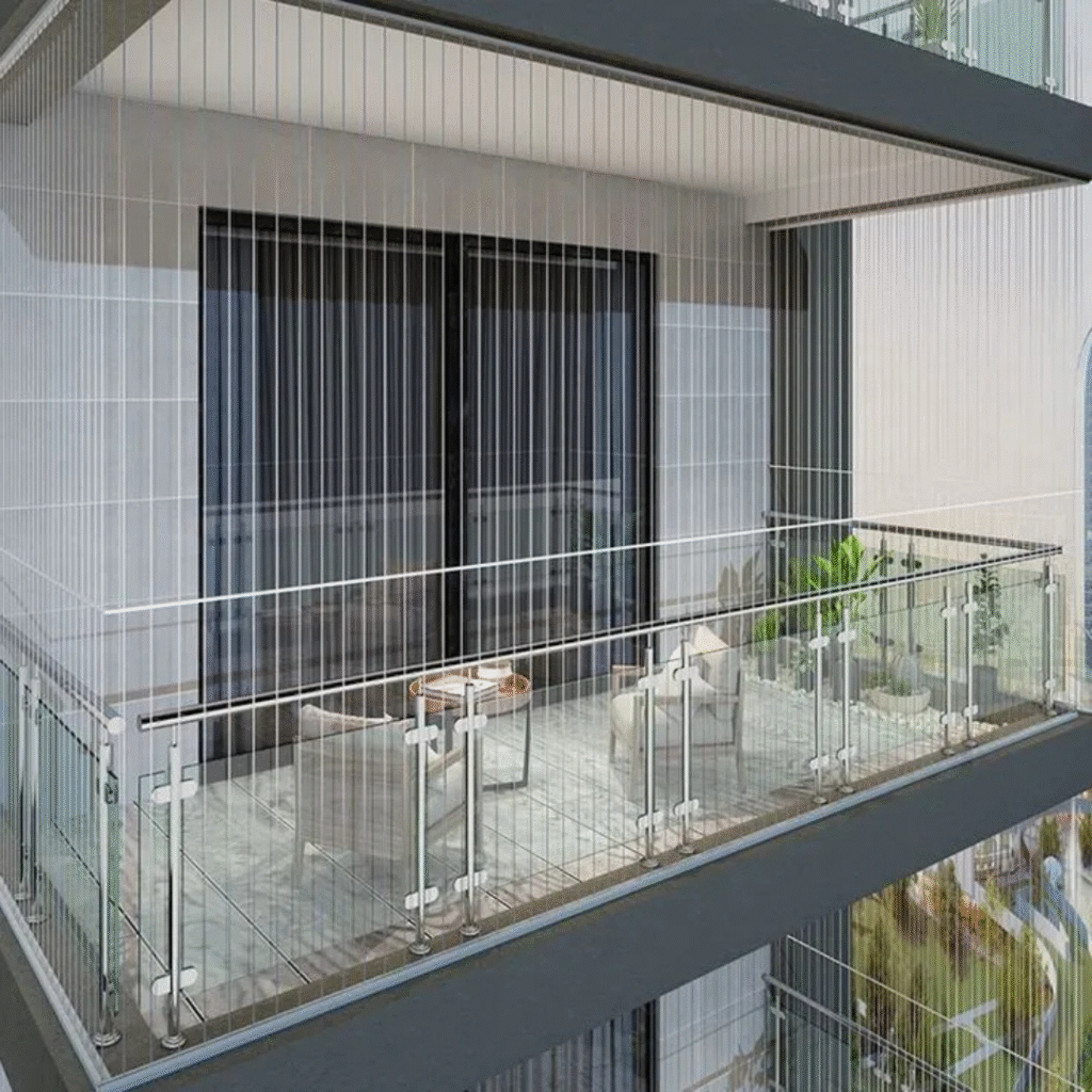 Invisible grill for balcony